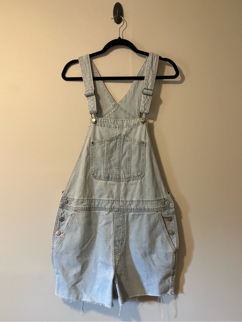 Old Navy Light Wash Denim Short Overalls